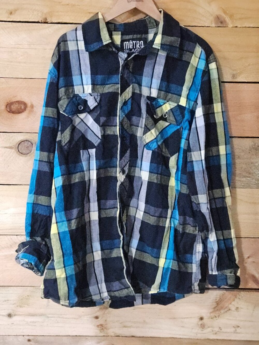 Metro Black Rue 21 Plaid Shirt